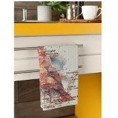 Kardinaal op Virginia Road Map Theedoek