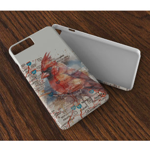 Kardinaal op Virginia-wegenkaart Aquarel Kunst Case-Mate iPhone Case