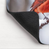 Kardinaal op wintertak muismat (Hoek)