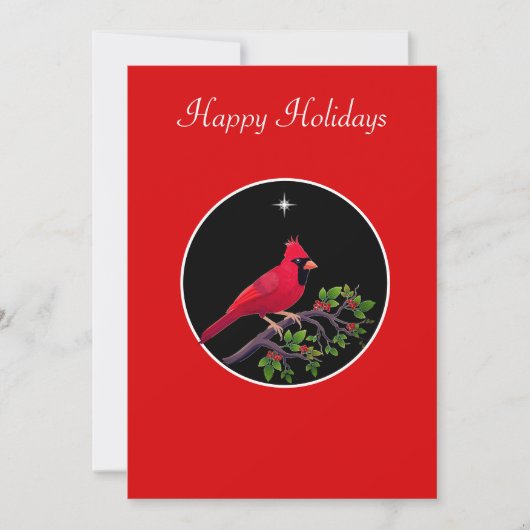 Kardinaal op Zwarte en Rode Vakantie (Voorkant)