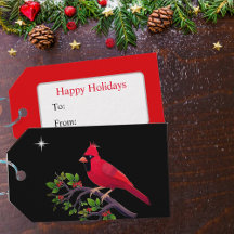 Kardinaal op Zwarte en Rode Vakantie