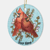 kardinaal-ornament keramisch ornament (Links)