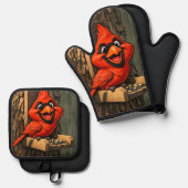 Kardinaal Ovenwant & Pannenlap Set (Voorkant / Achterkant)