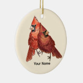 Kardinaal paar keramisch ornament (Rechts)
