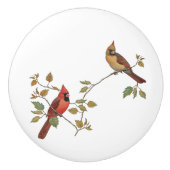 Kardinaal paar keramische knop (Voorkant)