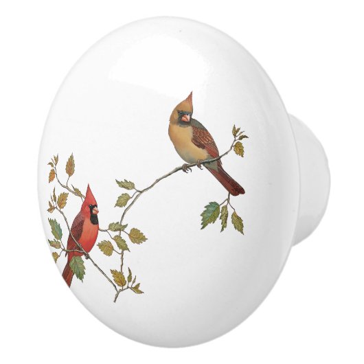 Kardinaal paar keramische knop (Rechts)