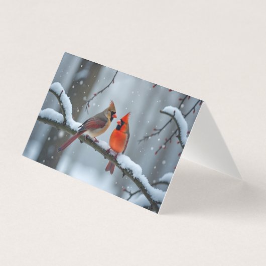 Kardinaal paar kerst Kaart (Voorkant)