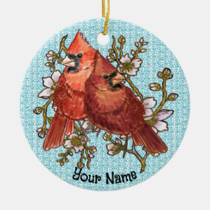 Kardinaal paar ornament