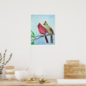 Kardinaal paar poster (Keuken)
