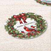 kardinaal-papier-Onderzetter Ronde Kartonnen Onderzetter (Gebogen)