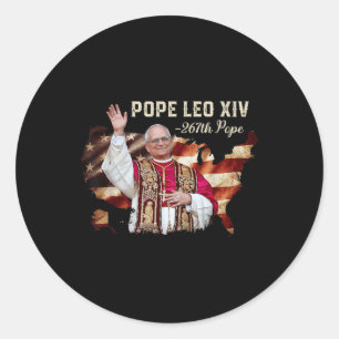 Kardinaal Paus Robert Prevost - Paus Leo XIV Ronde Sticker