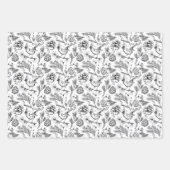 Kardinaal, Pinecones, Pijnnaalden & Winterbessen Inpakpapier Vel (Voorkant)