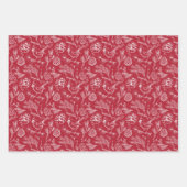 Kardinaal, Pinecones, Pijnnaalden & Winterbessen Inpakpapier Vel (Voorkant 3)