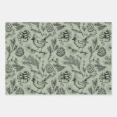 Kardinaal, Pinecones, Pijnnaalden & Winterbessen Inpakpapier Vel (Voorkant 2)