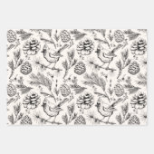 Kardinaal, Pinecones, Pijnnaalden & Winterbessen Inpakpapier Vel (Voorkant 3)