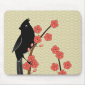 Kardinaal & Plum Blossom Mousepad Muismat (Voorkant)