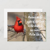 Kardinaal Post Kaart Psalm 116:15 (Voorkant / Achterkant)