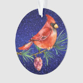 Kardinaal - Red Bird Ornament (voorkant)