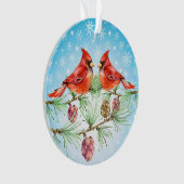Kardinaal - Red Bird Ornament (voorkant)