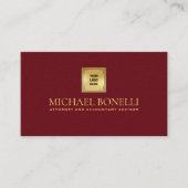 Kardinaal Red Leather Business Logo Corporate Visitekaartje (Voorkant)