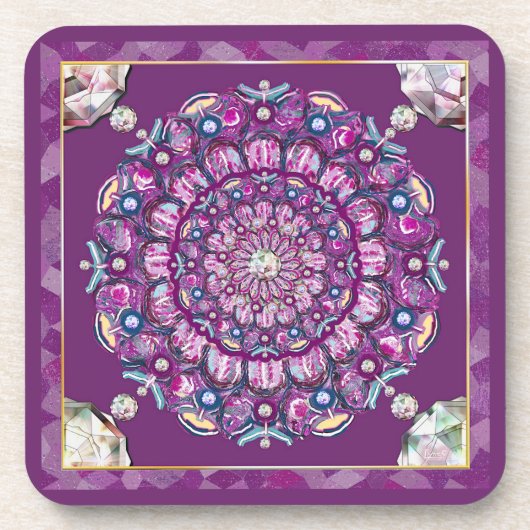 Kardinaal Red Rosace Bier Onderzetter (Voorkant)