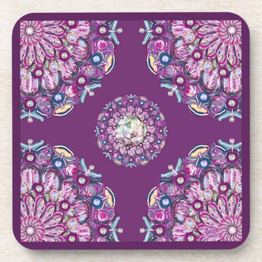 Kardinaal Red Rosace Bier Onderzetter (Voorkant)