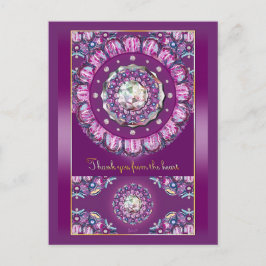 Kardinaal Red Rosace Briefkaart