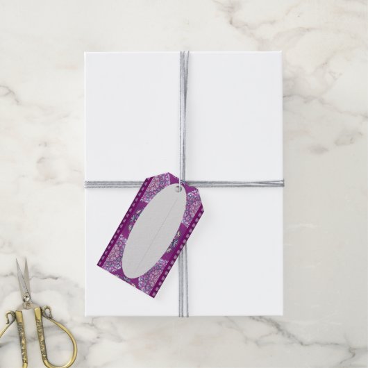 Kardinaal Red Rosace Cadeaulabel (Met Touw)