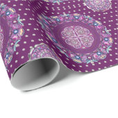 Kardinaal Red Rosace Cadeaupapier (Rol Hoek)