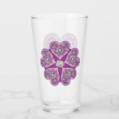 Kardinaal Red Rosace Glas (Achterkant)