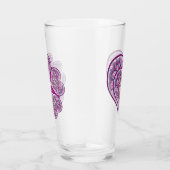 Kardinaal Red Rosace Glas (Rechts)