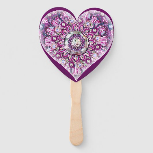 Kardinaal Red Rosace Handwaaier (Voorkant)