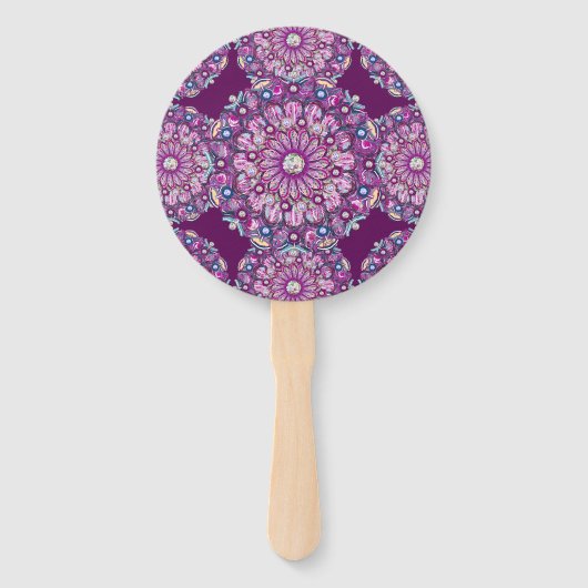 Kardinaal Red Rosace Handwaaier (Achterkant)