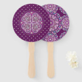 Kardinaal Red Rosace Handwaaier (Voorkant en achterkant)