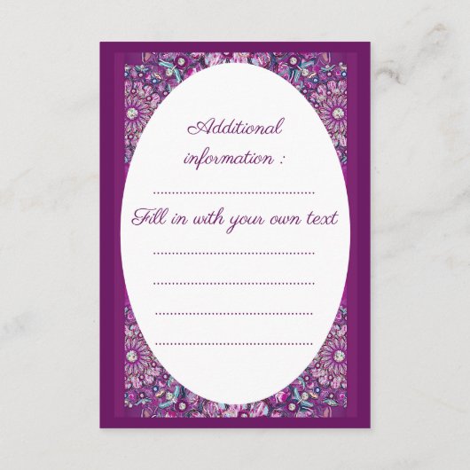 Kardinaal Red Rosace Informatiekaartje (Achterkant)