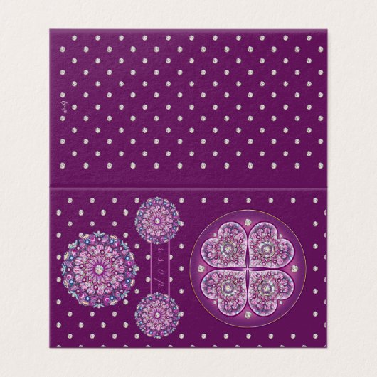 Kardinaal Red Rosace Kaart (Buitenkant ongevouwen)