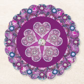 Kardinaal Red Rosace Kartonnen Onderzetters (Voorkant)