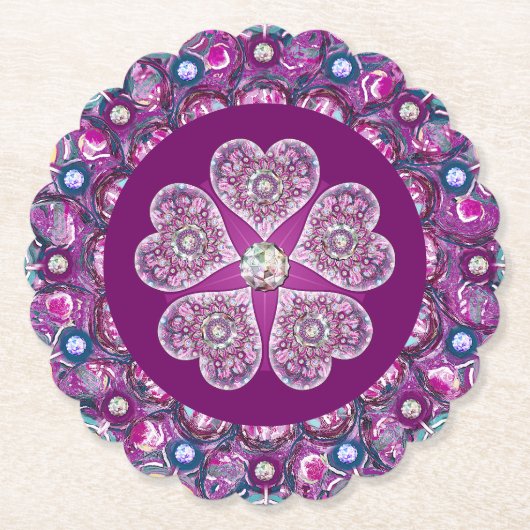 Kardinaal Red Rosace Kartonnen Onderzetters (Voorkant)