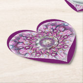 Kardinaal Red Rosace Kartonnen Onderzetters (Gekanteld)