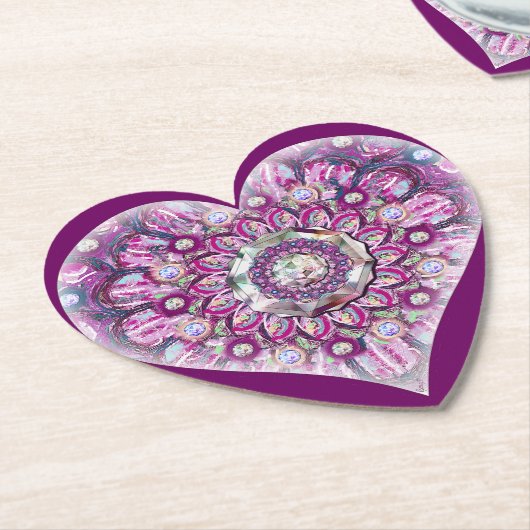 Kardinaal Red Rosace Kartonnen Onderzetters (Gekanteld)