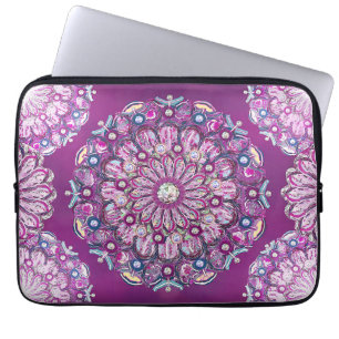 Kardinaal Red Rosace Laptop Sleeve