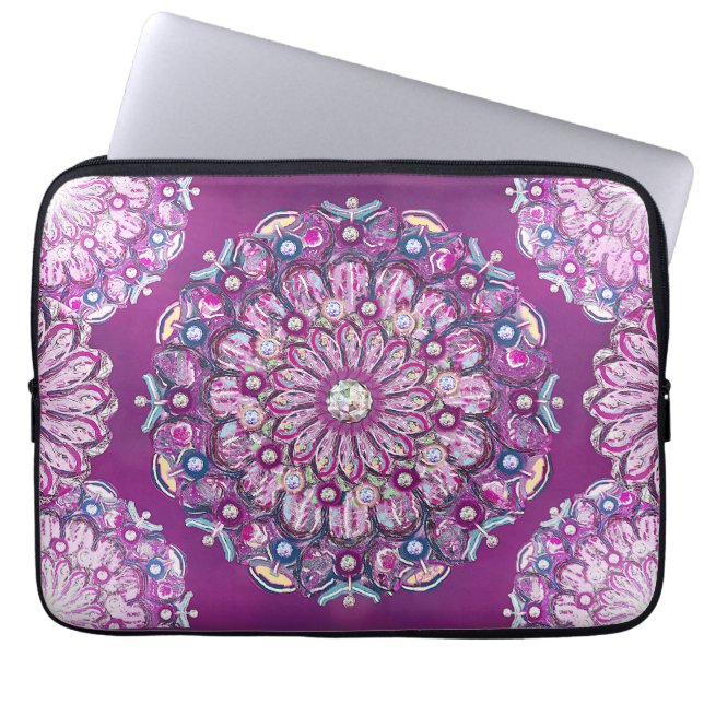 Kardinaal Red Rosace Laptop Sleeve (Voorkant)