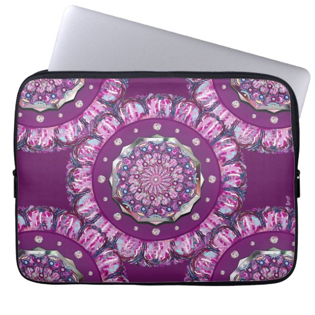 Kardinaal Red Rosace Laptop Sleeve (Voorkant)