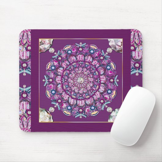 Kardinaal Red Rosace Muismat (Met muis)