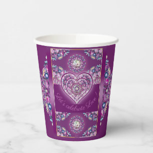 Kardinaal Red Rosace Papieren Bekers