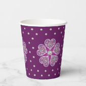 Kardinaal Red Rosace Papieren Bekers (Achterkant)