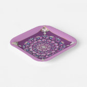 Kardinaal Red Rosace Papieren Bordje (Gebogen)