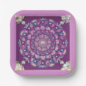 Kardinaal Red Rosace Papieren Bordje (Voorkant)