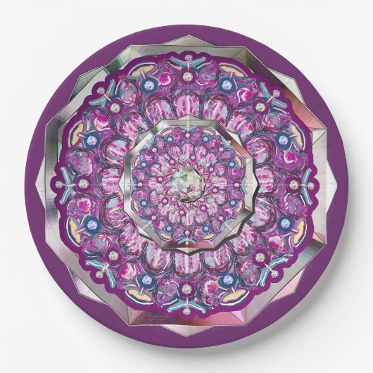 Kardinaal Red Rosace Papieren Bordje (Voorkant)