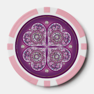 Kardinaal Red Rosace Poker Chips